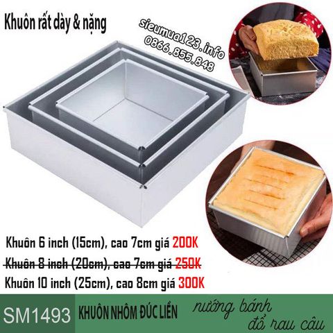 Khuôn nhôm đúc liền cao cấp hình vuông ( SM1493 ) khuôn rất dày