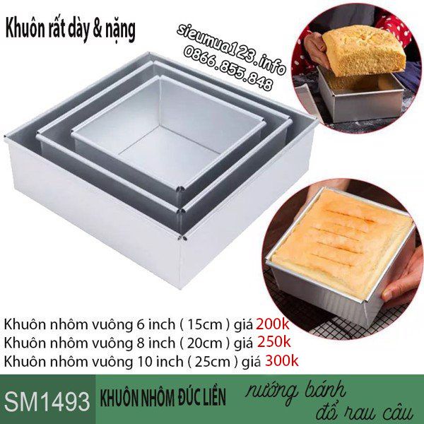 Khuôn nhôm đúc liền cao cấp hình vuông ( SM1493 ) khuôn rất dày