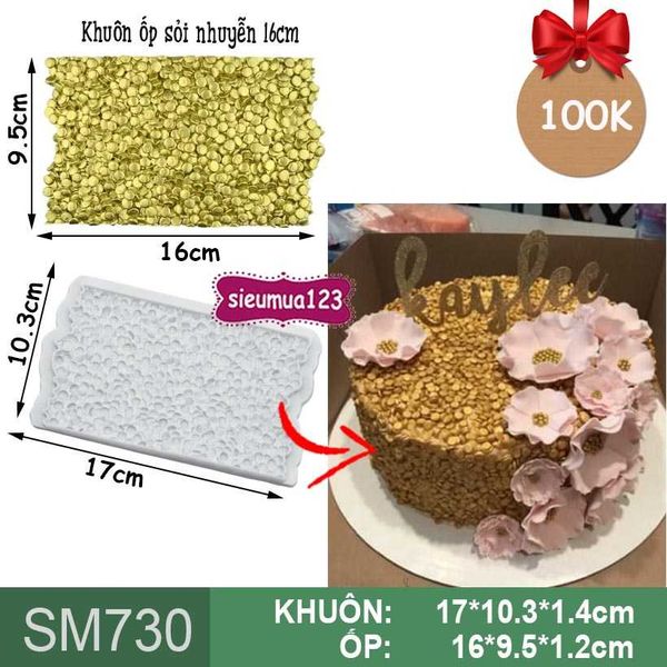 Khuôn silicon ốp viền sỏi nhuyễn 16cm ( SM730 )