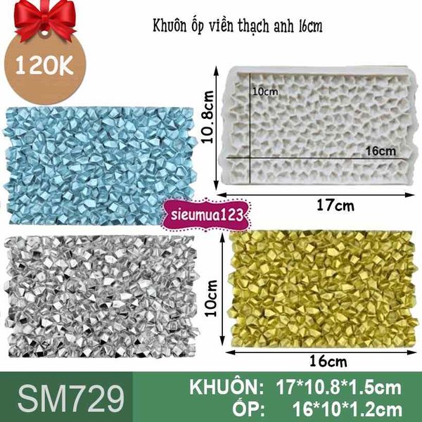 Khuôn silicon ốp viền thạch anh 16cm ( SM729 )