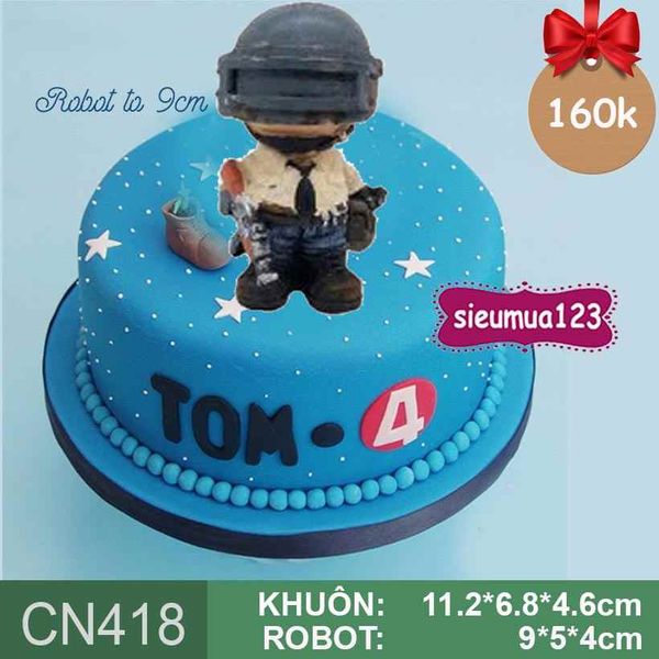 Khuôn rau câu silicon 4d : Khuôn robot to ( CN418 )