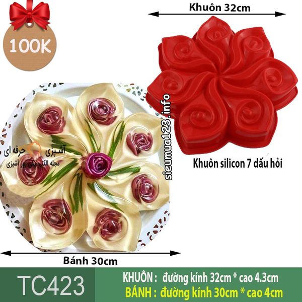 Khuôn silicon làm bánh rau câu xoắn 7 dấu hỏi lớn 30cm ( TC423 ) CÒN NHIỀU