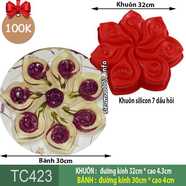 Khuôn silicon làm bánh rau câu xoắn 7 dấu hỏi lớn 30cm ( TC423 ) CÒN NHIỀU