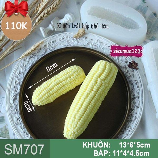 Khuôn silicon trái bắp nhỏ 11cm ( SM707 )