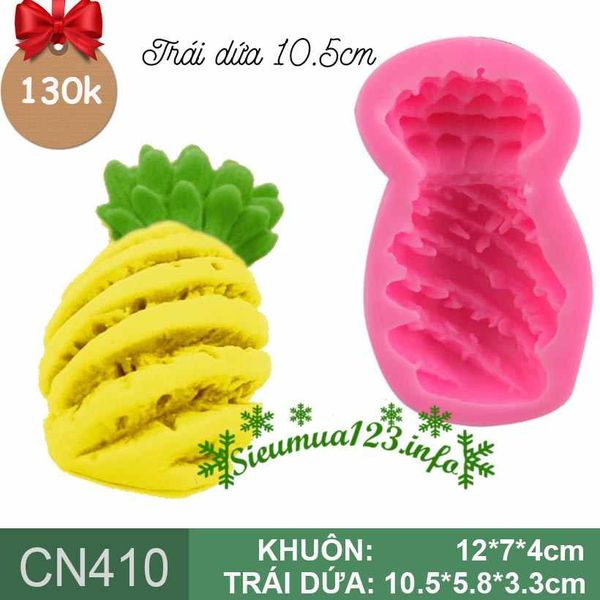 Khuôn silicon trái dứa trái thơm 10,5cm ( CN410 ) - CÒN 1 CÁI