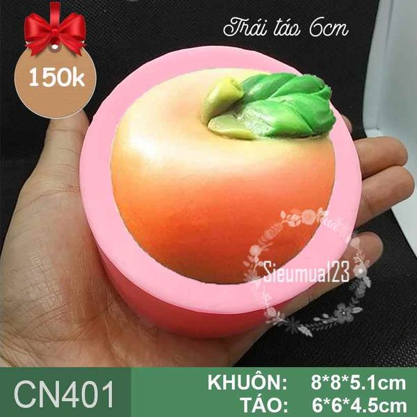 Khuôn silicon trái táo to 6cm ( CN401 )