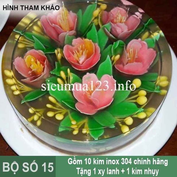 Bộ 10 kim làm rau câu 3d ( Set 15 )
