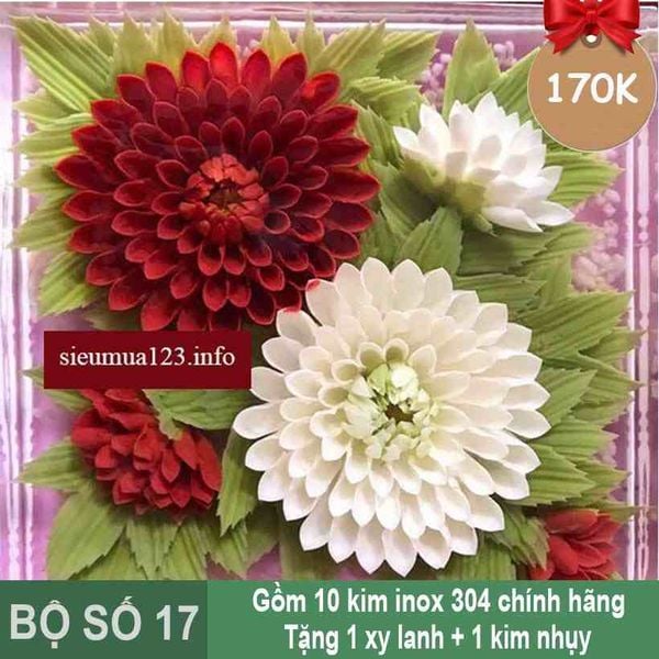 Bộ 10 Kim 3d Số 17