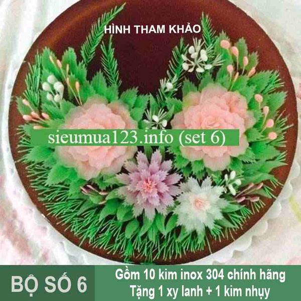 Bộ 10 Kim 3d Số 6
