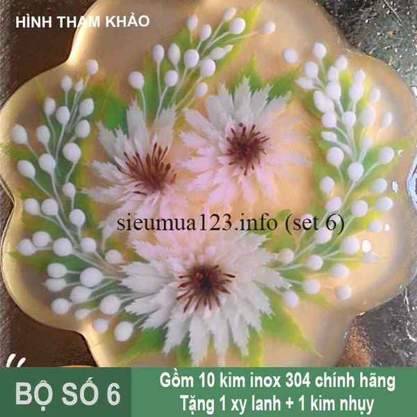 Bộ 10 Kim 3d Số 6