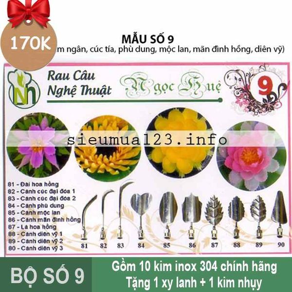 Bộ 10 Kim 3d Số 9