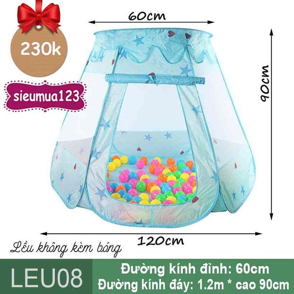 Lều Lưới Lục Giác Màu Xanh Cho Bé LEU08 (Không Kèm Bóng)