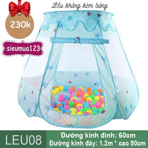 Lều Lưới Lục Giác Màu Xanh Cho Bé LEU08 (Không Kèm Bóng)