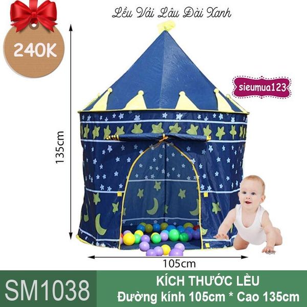 Lều Vải Lâu Đài Xanh ( SM1038 ) (Không Kèm Bóng)