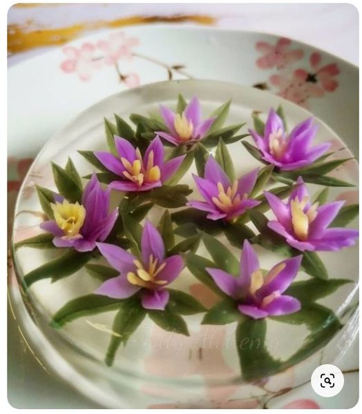 Bộ 5 kim rau câu 3d hoa lily ( set 17 )