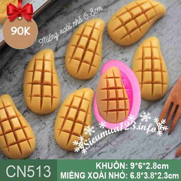 Khuôn silicon Miếng Xoài Nhỏ 6,8cm ( CN513 )