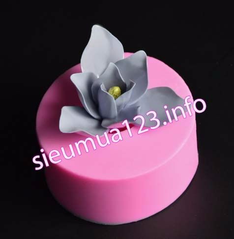 Khuôn silicon hoa mộc lan đại 9 cánh to 10cm ( TC853 )