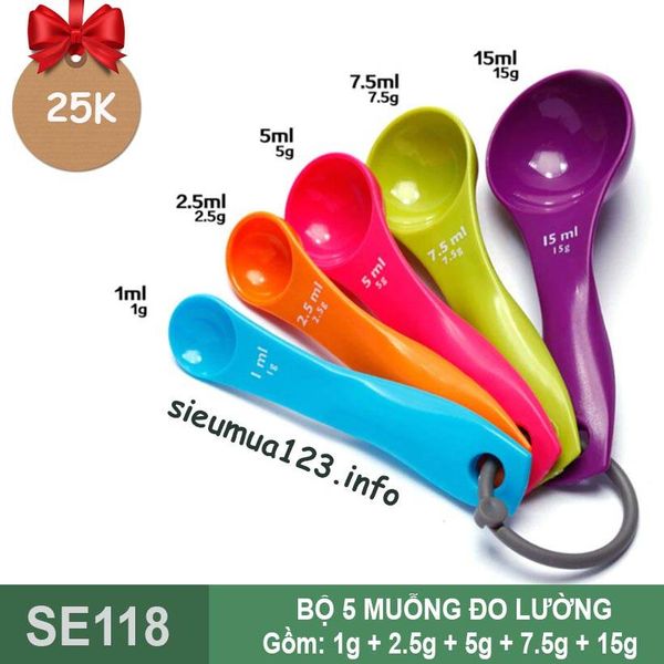 Bộ 5 muỗng đo lường đủ màu ( SE118 )