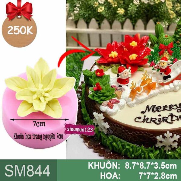 Khuôn rau câu silicon hoa trạng nguyên 7cm ( SM844 ) CÒN 1 cái