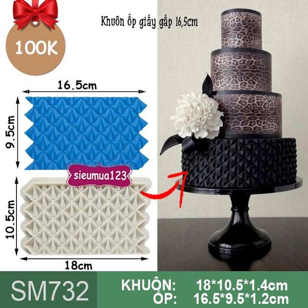 Khuôn silicon ốp viền giấy gấp 16,5cm ( SM732 )