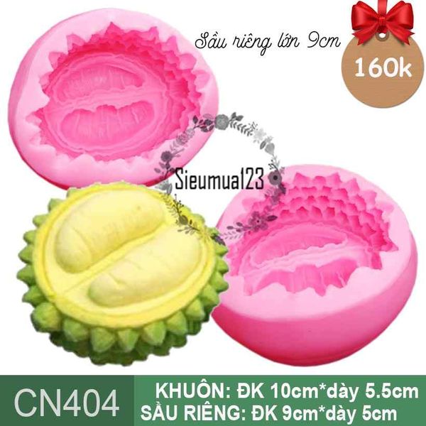 Khuônsilicon trái sầu riêng to 9cm ( CN404 )