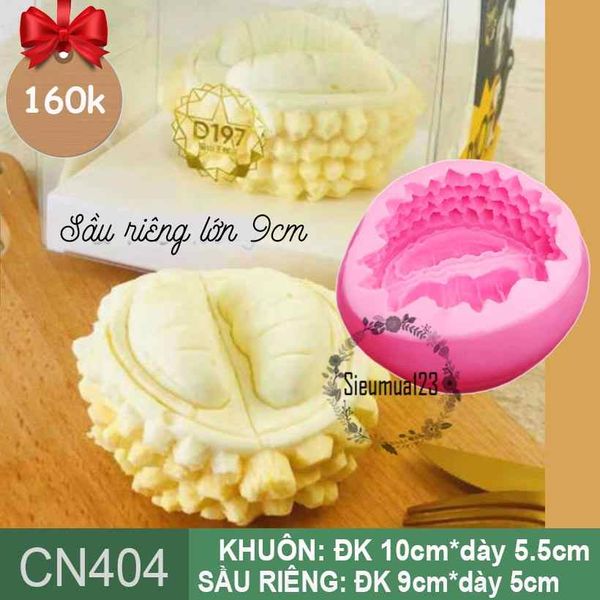 Khuônsilicon trái sầu riêng to 9cm ( CN404 )