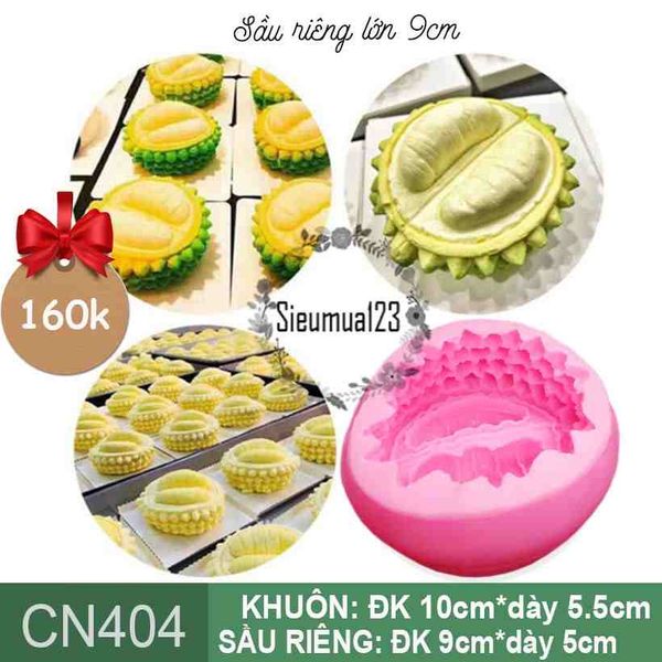 Khuônsilicon trái sầu riêng to 9cm ( CN404 )