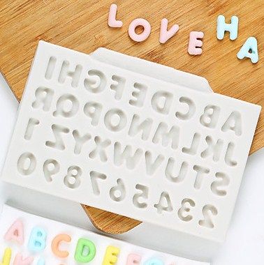 Silicone Fondant chữ in và số nhỏ ( TC917 )