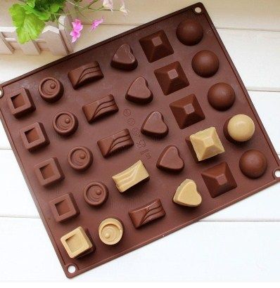 Khuôn socola silicon : Khuôn 30 viên đủ loại ( TC901 )