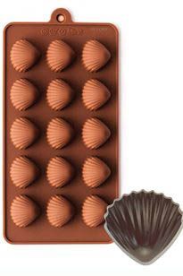 Khuôn làm socola silicon : Khuôn 15 Con Sò ( SC16 )