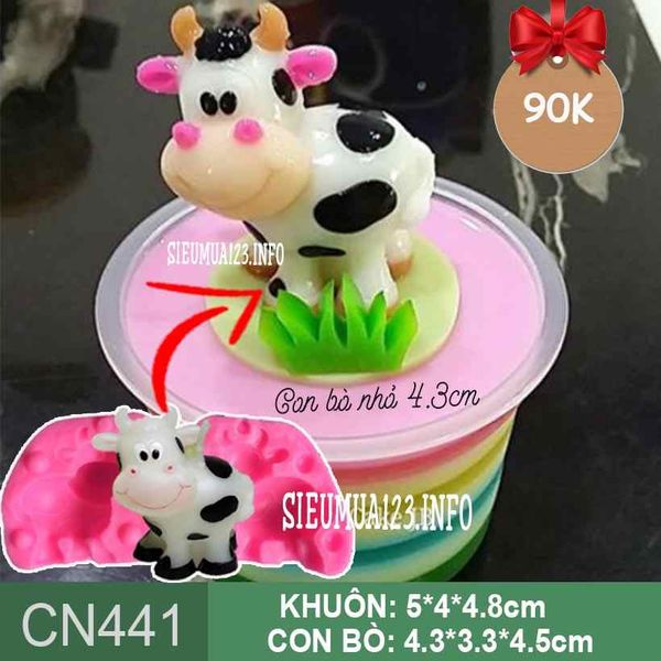 Khuôn silicon con bò sữa mini 4,3cm*3,3cm ( CN441 )