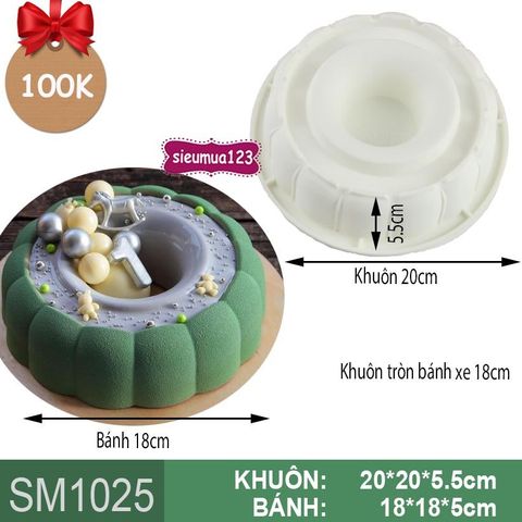 Khuôn mousse tròn bánh xe 18cm ( SM1025 ) còn 19 cái