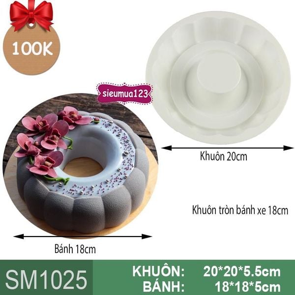 Khuôn mousse tròn bánh xe 18cm ( SM1025 ) còn 19 cái
