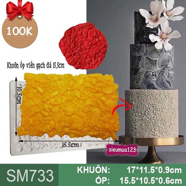 Khuôn silicon ốp viền gạch đá 15,5cm ( SM733 )