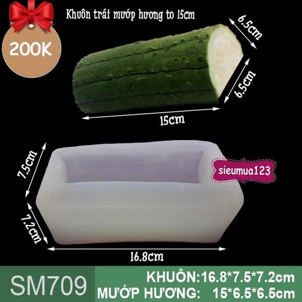 Khuôn silicon trái mướp siêu to 15cm ( SM709 )