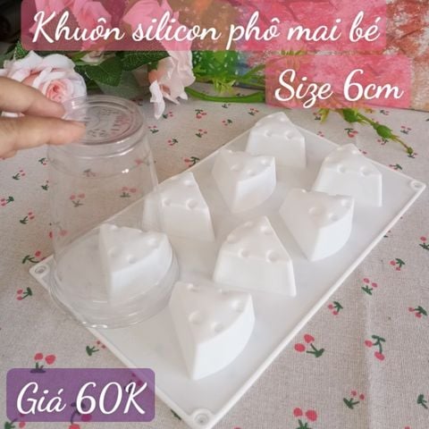 Khuôn silicon 8 miếng phô mai 6cm ( SM1889 ) mẫu 2024