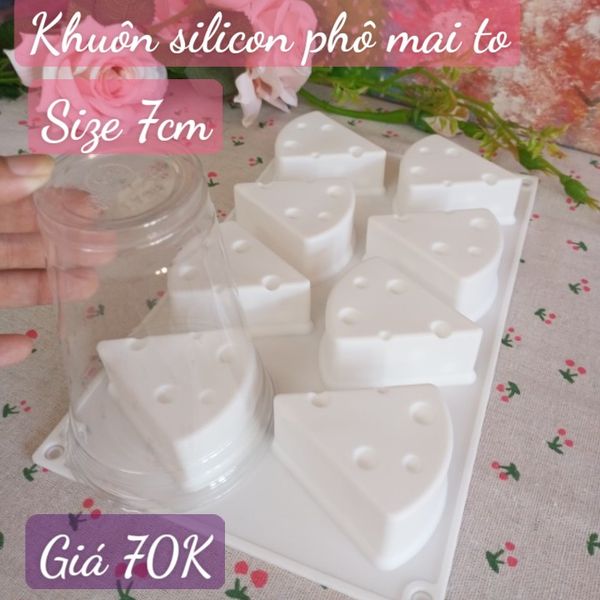 Khuôn silicon 8 miếng phô mai to 7cm ( SM1888 ) mẫu 2024 ( CÒN 4 CÁI )