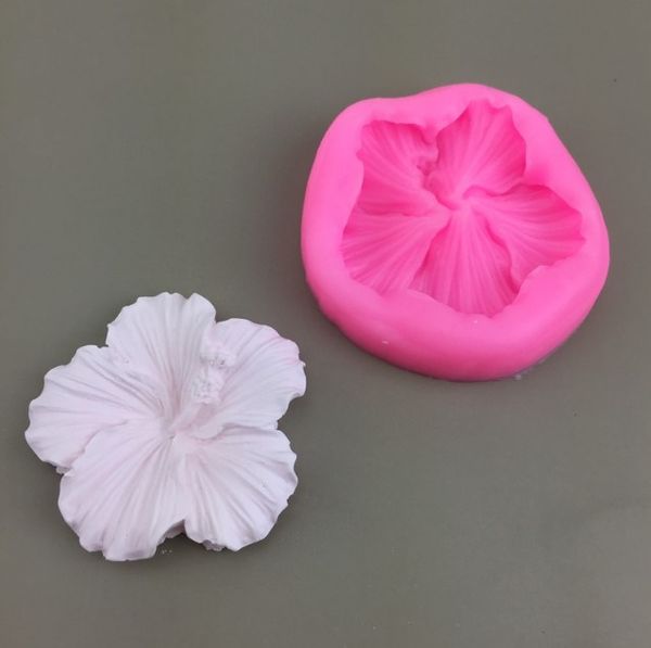 Khuôn silicon hoa râm bụt nhỏ 4,2cm ( SM1809 ) mẫu 2024