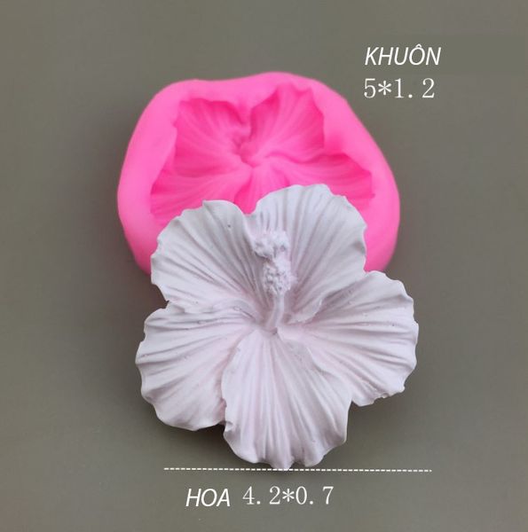Khuôn silicon hoa râm bụt nhỏ 4,2cm ( SM1809 ) mẫu 2024