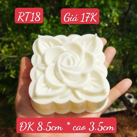 Khuôn Nhựa Hồng Vuông 8,5cm ( RT18 ) CÒN 12 CÁI