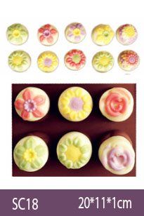 Khuôn socola silicon :  Khuôn 15 Bông Hồng Cúc Hướng Dương ( SC18 )