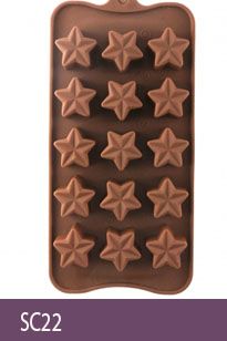 Khuôn làm socola silicon : Khuôn 15 Ngôi Sao ( SC22 )