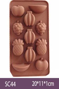 Khuôn làm socola silicon : Khuôn 11 Trái Táo Chuối Thơm ( SC44 )
