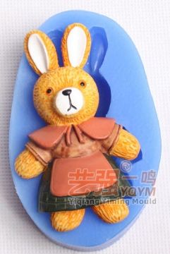 Khuôn silicon con thỏ mặc váy 8cm ( HC001 )