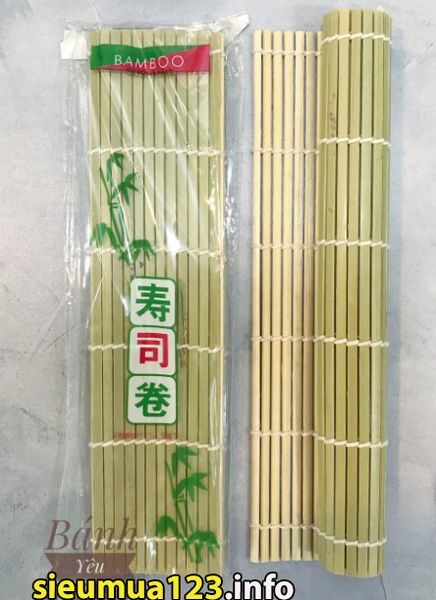 Mành tre cuộn sushi xanh lá 24cm *24cm ( SM1756 )