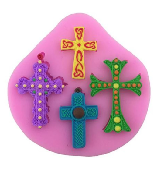 Khuôn silicon 4 cây thánh giá 3cm - 4,5cm ( SE101 )