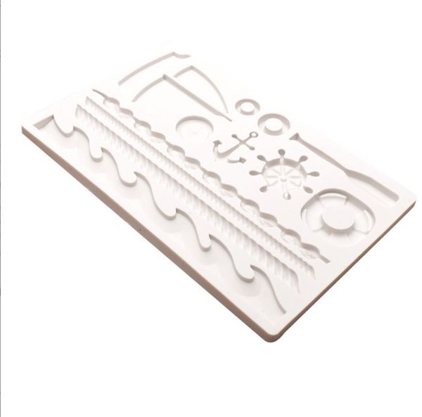 Khuôn silicon fondant thuyền và biển cả ( SM1812 ) mẫu 2024