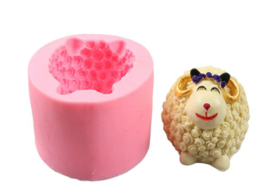 Khuôn silicon con cừu lông xoăn 7,5cm ( TC451 )