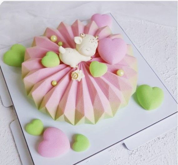 Khuôn silicon làm bánh mousse hình tròn kim cương 15,6cm ( SM180 ) cò  2 cái