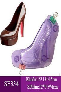 Khuôn nhựa mica giày cao gót tím nhỏ 9,5cm làm socola ( SE334 ) CÒN 1